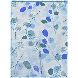 Простыня Ивановская бязь Эвкалипт вид 9-8 синий