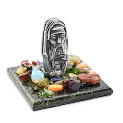 Сувенир из змеевика и мрамолита "Род" малый 60*60*47мм.