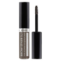 Гель-корректор д/бровей BROW STYLER 3в1  04 эспрессо LuxVisage