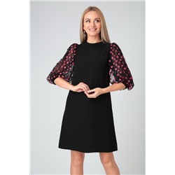 Gamma Gracia 521 черный-розовый-горох, Платье