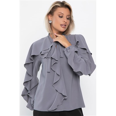 Блуза Дыхание осени (серая) Б14186-5М