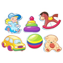 Мягкие пазлы-контуры для малышей «Игрушки» серия Baby Toys