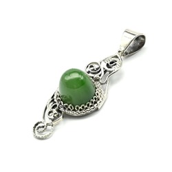 Кулон нефрит 14*35мм.