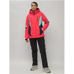 Горнолыжный костюм женский розового цвета 02201R