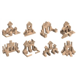 Деревянный конструктор «Строительный набор» 34 элемента