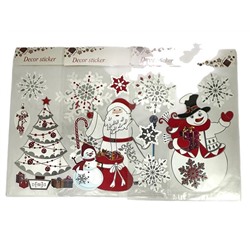 Наклейки на окна Новогодний микс 28*34см (в ассорт.) WY