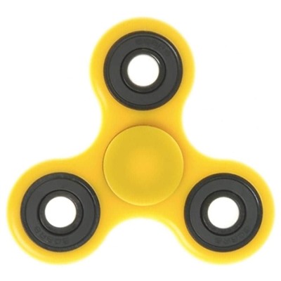 Антистресс Hand Spinner Спиннер 8см желтый с черными вставками SH 999371