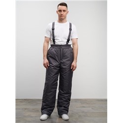 Полукомбинезон мужской утепленный, темно-серый