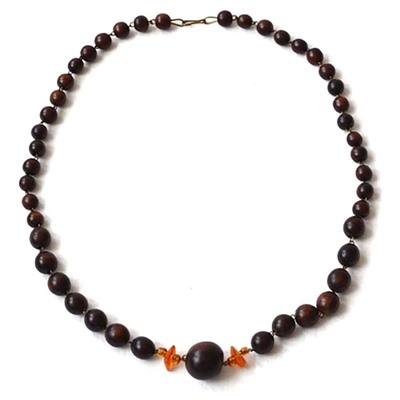 Бусы из дерева шарик 56см SH 500319