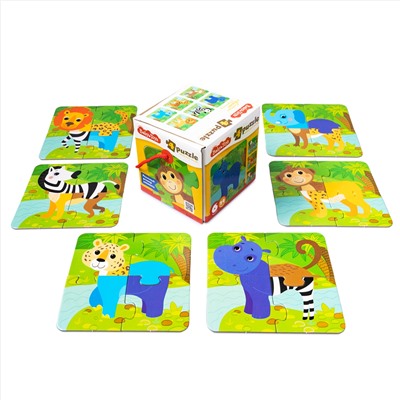 Пазлы MAXI «Собери свою зверюшку. Животные Африки» (24 элемента) Baby Toys
