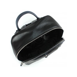 Сумка мужская натуральная кожа MT-547-10 (рюкзак),  1отд,  2внут+3внеш карм,  черный флотер/синий флотер (4408)   208016