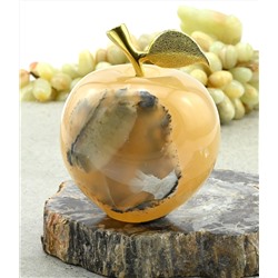 Яблоко из оникса жёлтого 75*75*90мм