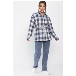 Рубашка хлопковая Джанет (сине-белая) Б14272-4М