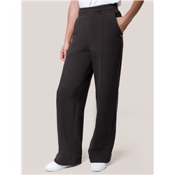 Брюки теплые прямые из футера трехнитики c начесом