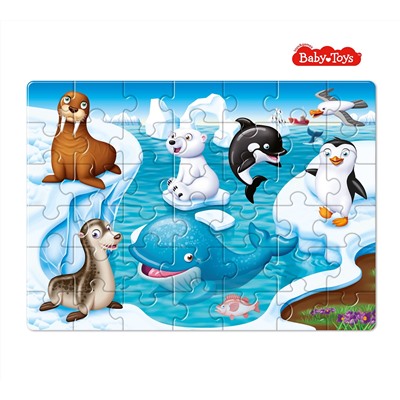 Пазл First Puzzle «Кто живет на краю земли» 42 элемента