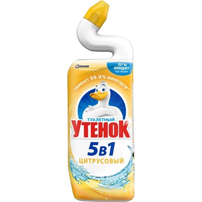 ТУАЛЕТНЫЙ УТЕНОК Ср-во д/туалета 500мл 5в1 СуперСила Цитрус АКЦИЯ! СКИДКА 15%