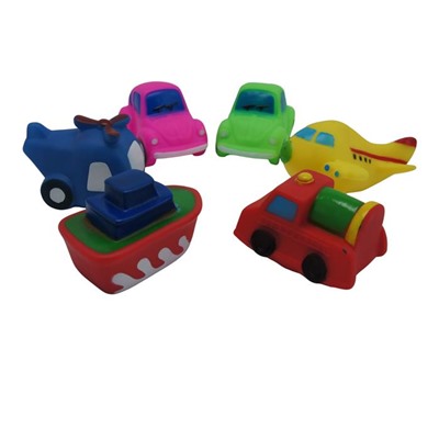 Резиновые игрушки  Машинки 6шт 20*20см/ пакет  R-47