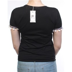 161-4 Футболка женская (95% хлопок, 5% спандекс) размер свободный 42-44