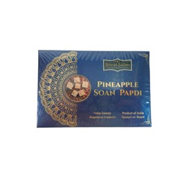 PINEAPPLE Soan Papdi, Bharat Bazaar (Соан Папди со вкусом АНАНАСА, индийские сладости из нутовой муки, Бхарат Базар), 250 г. - СРОК ГОДНОСТИ ДО 31 МАЯ 2025 ГОДА