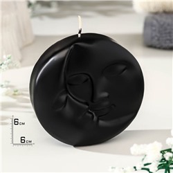 Свеча фигурная "Солнце и луна", 6х1,5 см, черная