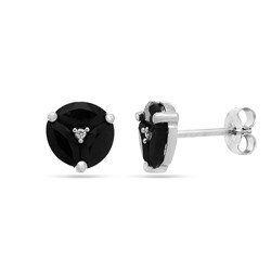 Серьги из серебра сапфир корунд, Сандра