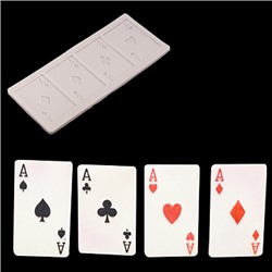 Силиконовый молд "Карточные тузы" 22,5*10 см