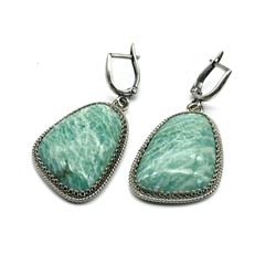 Серьги из амазонита 22*31мм.