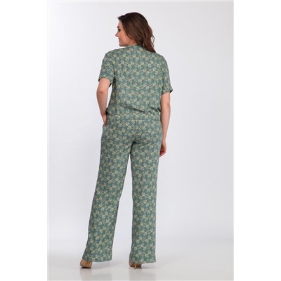 Lady Style Classic 1592/1 зеленый, Брюки,  Блуза