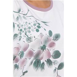 Блуза Далия (бело-сиреневая) Б13804-20М