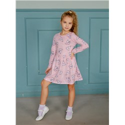 Платье Элла зайки на розовом