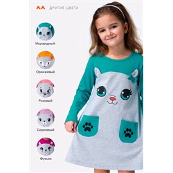 Хлопковое платье для девочки Happyfox