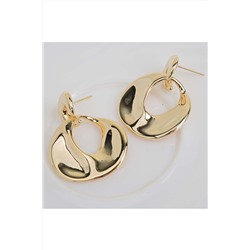 Серьги на гвоздиках с золотым покрытием 14K 1 мкр