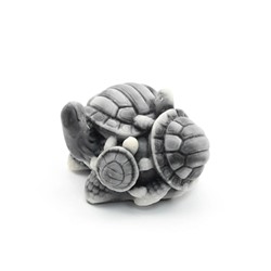 Фигурка из мраморной крошки "Черепашка с черепашатами №2" 35*38*25мм