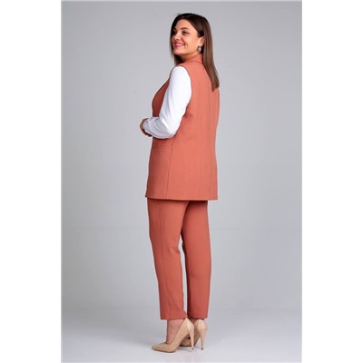 Liona Style 859 терракот, Брюки,  Блуза,  Жилет