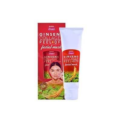 GINSENG COLLAGEN Peel-Of Facial Mask, Banna (Маска-плёнка для лица ЖЕНЬШЕНЬ И КОЛЛАГЕН, Банна), 120 г. - СРОК ГОДНОСТИ ДО 1 ОКТЯБРЯ 2024 ГОДА