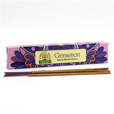CANELA Natural Masala Incense, Namaste India (КОРИЦА натуральные масала благовония, Намасте Индия), уп. 15 г.