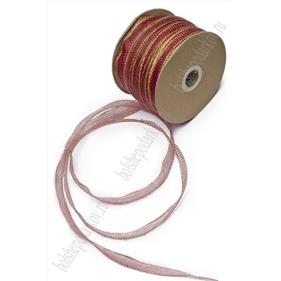 Лента декоративная 1,5 см*120 ярд  (6-15-005)