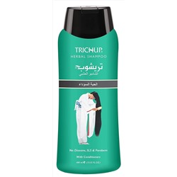 TRICHUP Herbal Shampoo BLACK SEED, No Dioxane, SLS & Parabens, Vasu (ТРИЧУП (ТРИЧАП) Шампунь на основе трав ЧЕРНЫЕ СЕМЕНА с Кондиционером, Васу), 400 мл.