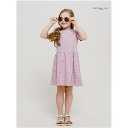 Платье Лето горох розовый