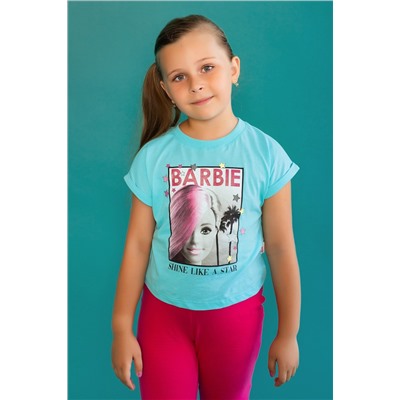 Футболка 22468 Barbie кор. рукав (Мятный)
