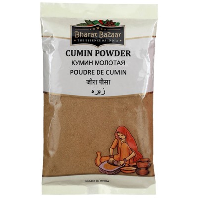 CUMIN POWDER, Bharat Bazaar (Кумин (Зира) молотый, Бхарат Базар), 400 г. - СРОК ГОДНОСТИ ДО 15 ИЮНЯ 2025 ГОДА