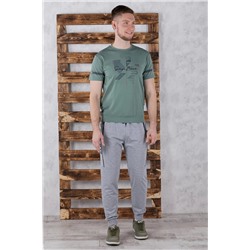 брюки спортивные 
            3.MM123A-серый-светлый