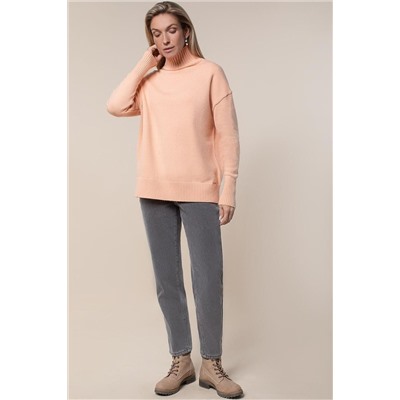 Джинсы силуэта mom-fit в сером цвете