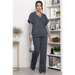Костюм трикотажный Уютный шарм (серо-синий) К14251-5М