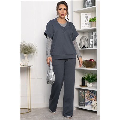 Костюм трикотажный Уютный шарм (серо-синий) К14251-5М