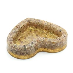 Чаша декоративная Сердце из крошки аметиста какоксенита 125*110*25мм