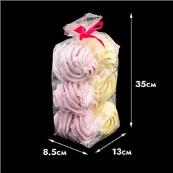 Пакет прозрачный с квадратным дном, 13*8,5 см, высота 35 см