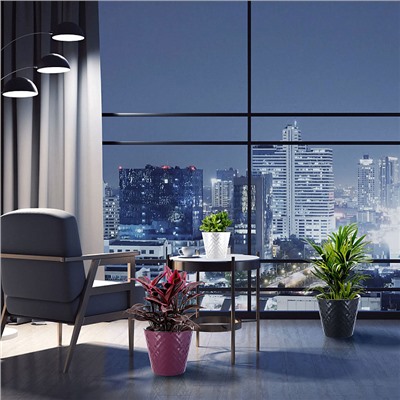 Горшок для цветов InGreen Manhattan 125 мм, 1 л, c дренажной вставкой IG670310048 белоснежный жасмин