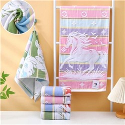 Полотенце для рук "Белая лошадь" хлопок-махра 35*75 см. хлопок 100%