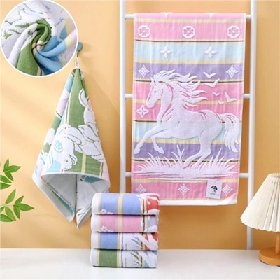 Полотенце для рук "Белая лошадь" хлопок-махра 35*75 см. хлопок 100%